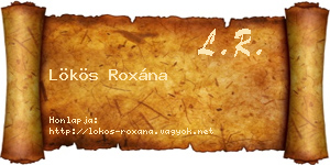 Lökös Roxána névjegykártya