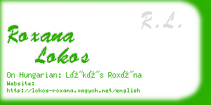 roxana lokos business card